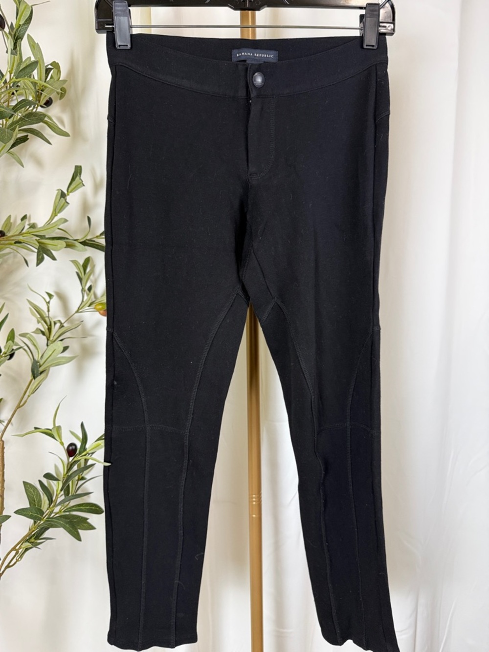 Banana Republic Black Skinny Ponte Pants Sz 00P (B6)